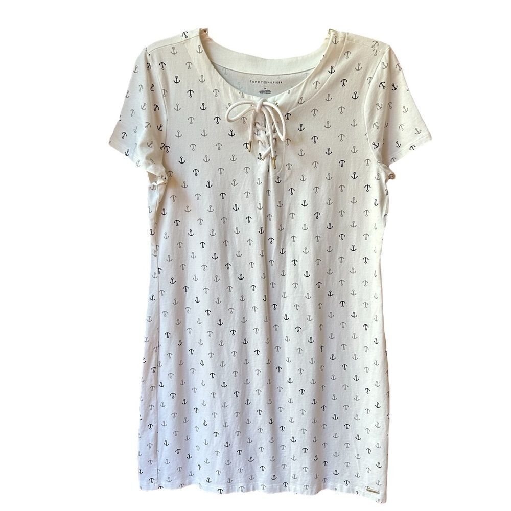 Tommy Hilfiger White Anchor Dress M